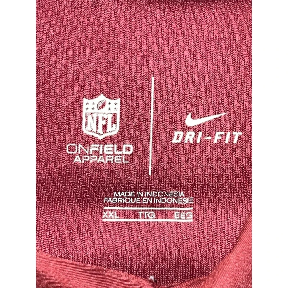 Red NFL On Field POLO SHORT SLEEVE SHIRT XXL Nike On Field Apparel‎